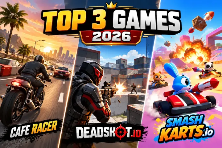 Top 3 Best Games to Play in 2026 – Cafe Racer, DEADSHOT.io & Smash Karts
